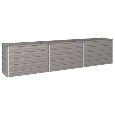 vidaXL Υψωμένο Κρεβάτι Κήπου Σκ rusty 240 x 40 x 55 εκ. κοντόν