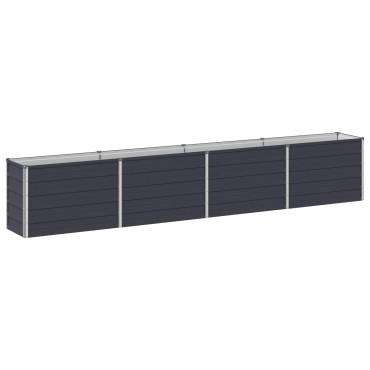 vidaXL Υψωμένο Κρεβάτι Κήπου Ανθρακί 320 x 40 x 55 εκ.