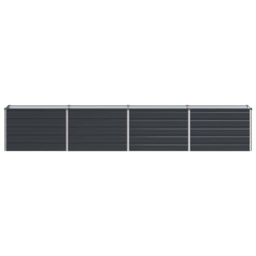 vidaXL Υψωμένο Κρεβάτι Κήπου Ανθρακί 320 x 40 x 55 εκ.