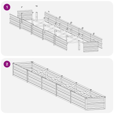 vidaXL Υψωμένο Κρεβάτι Κήπου Ελεφαντόδοντο 400 x 40 x 24 εκ.