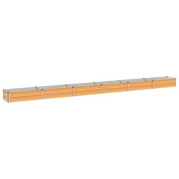 vidaXL Υψωμένο Κρεβάτι Κήπου Φυσικό 480 x 40 x 24 εκ.