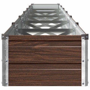 vidaXL Υψωμένο Κρεβάτι Κήπου Μαύρο 480 x 40 x 24 εκ.