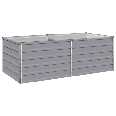 vidaXL Υψωμένο Κρεβάτι Κήπου Γκρι 160 x 80 x 55 εκ.