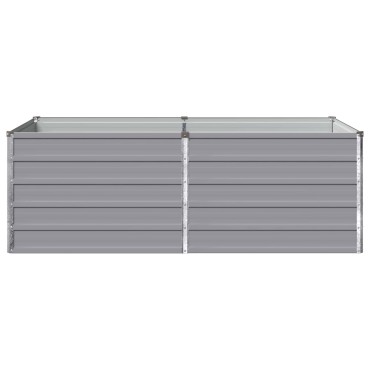 vidaXL Υψωμένο Κρεβάτι Κήπου Γκρι 160 x 80 x 55 εκ.