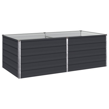vidaXL Υψωμένο Κρεβάτι Κήπου Ανθρακί 160 x 80 x 55 εκ.