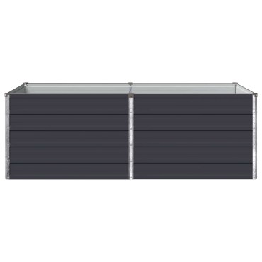 vidaXL Υψωμένο Κρεβάτι Κήπου Ανθρακί 160 x 80 x 55 εκ.