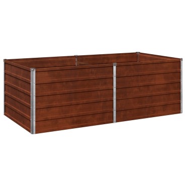 vidaXL Υψωμένο Κρεβάτι Κήπου Σκ rusty 160 x 80 x 55 εκ. κοντόν