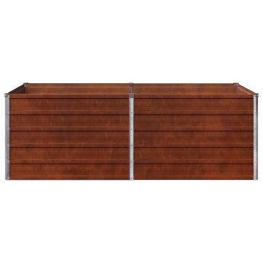 vidaXL Υψωμένο Κρεβάτι Κήπου Σκ rusty 160 x 80 x 55 εκ. κοντόν