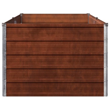 vidaXL Υψωμένο Κρεβάτι Κήπου Σκ rusty 160 x 80 x 55 εκ. κοντόν