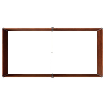 vidaXL Υψωμένο Κρεβάτι Κήπου Σκ rusty 160 x 80 x 55 εκ. κοντόν