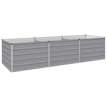 vidaXL Υψωμένο Κρεβάτι Κήπου Γκρι 240 x 80 x 55 εκ.