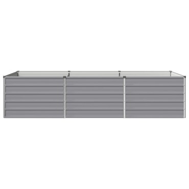 vidaXL Υψωμένο Κρεβάτι Κήπου Γκρι 240 x 80 x 55 εκ.