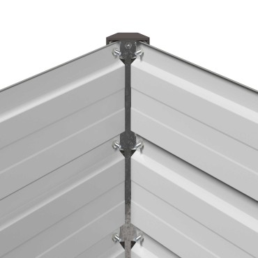vidaXL Υψωμένο Κρεβάτι Κήπου Γκρι 240 x 80 x 55 εκ.