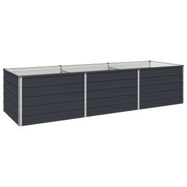 vidaXL Υψωμένο Κρεβάτι Κήπου Ανθρακί 240 x 80 x 55 εκ.