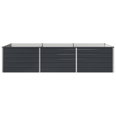 vidaXL Υψωμένο Κρεβάτι Κήπου Ανθρακί 240 x 80 x 55 εκ.