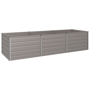 vidaXL Υψωμένο Κρεβάτι Κήπου Σκ rusty 240 x 80 x 55 εκ. κοντόν