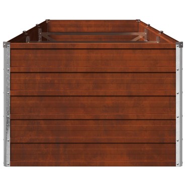 vidaXL Υψωμένο Κρεβάτι Κήπου Σκ rusty 240 x 80 x 55 εκ. κοντόν