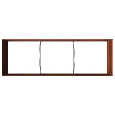 vidaXL Υψωμένο Κρεβάτι Κήπου Σκ rusty 240 x 80 x 55 εκ. κοντόν
