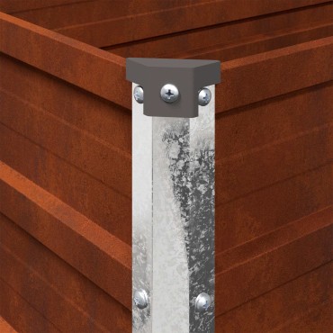 vidaXL Υψωμένο Κρεβάτι Κήπου Σκ rusty 240 x 80 x 55 εκ. κοντόν