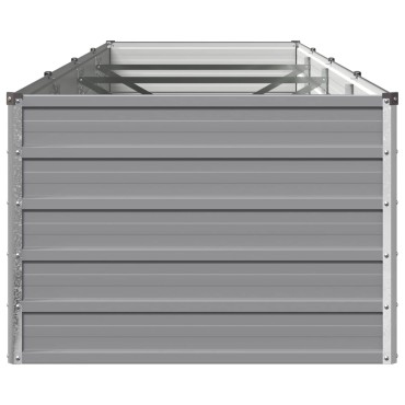 vidaXL Υψωμένο Κρεβάτι Κήπου Γκρι 320 x 80 x 55 εκ.