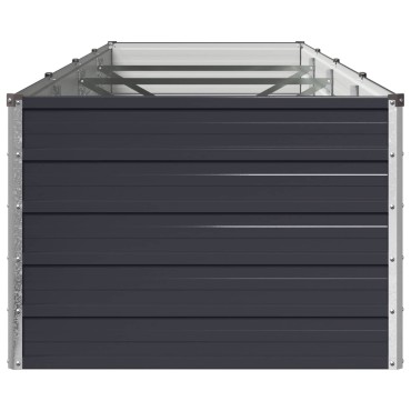 vidaXL Υψωμένο Κρεβάτι Κήπου Ανθρακί 320 x 80 x 55 εκ.