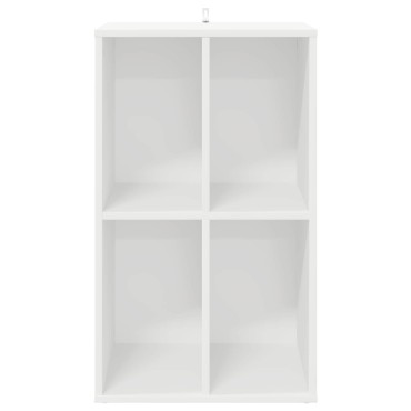 vidaXL Ντουλάπι δίσκων βινυλίου Λευκό 44,5x36,5x74,5 εκ 1 τεμ.