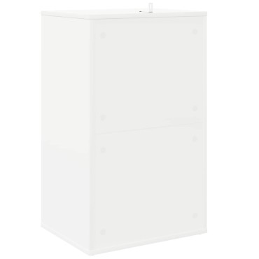 vidaXL Ντουλάπι δίσκων βινυλίου Λευκό 44,5x36,5x74,5 εκ 1 τεμ.