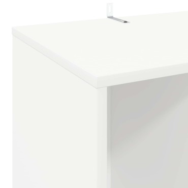 vidaXL Ντουλάπι δίσκων βινυλίου Λευκό 44,5x36,5x74,5 εκ 1 τεμ.