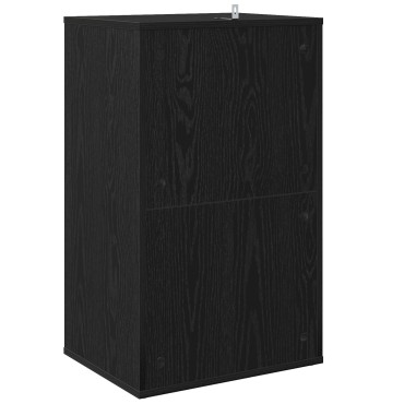 vidaXL Ντουλάπι δίσκων βινυλίου Μαύρη Δρυς 44,5x36,5x74,5 εκ 1 τεμ.