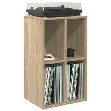 vidaXL Ντουλάπι δίσκων βινυλίου Sonoma Δρυς 44,5x36,5x74,5 εκ 1 τεμ.