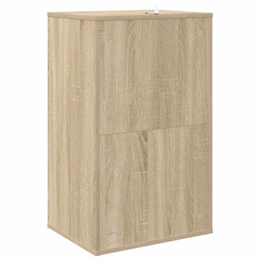 vidaXL Ντουλάπι δίσκων βινυλίου Sonoma Δρυς 44,5x36,5x74,5 εκ 1 τεμ.