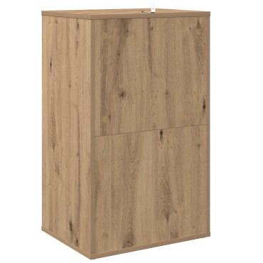 vidaXL Ντουλάπι δίσκων βινυλίου Artisan Δρυς 44,5x36,5x74,5 εκ 1 τεμ.