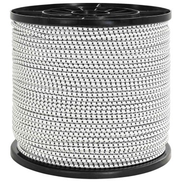 vidaXL Σχοινιά Bungee 4 mm Μαύρο και Λευκό PP και καουτσούκ
