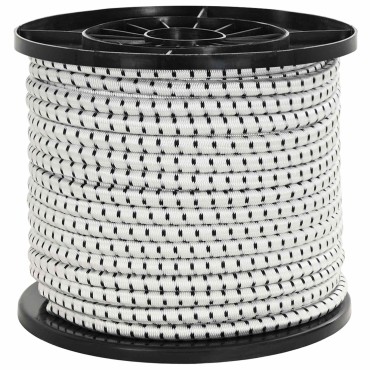 vidaXL Σχοινιά Bungee 10 mm Μαύρο και Λευκό PP και καουτσούκ