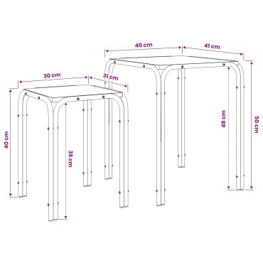 vidaXL Τραπεζάκι Πλευράς Γκρι Sonoma 41x40x50 εκ 1 τεμ.