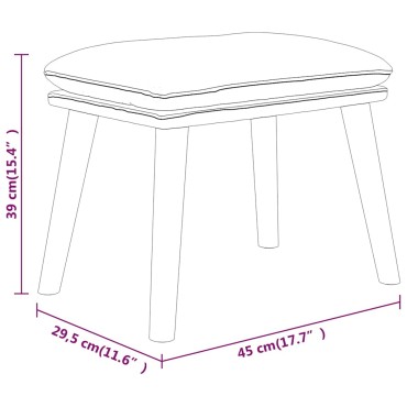 vidaXL Πολυθρόνα Relax Taupe Υφασμάτινη με Σκαμπό 70x77x98cm 1 τεμ.