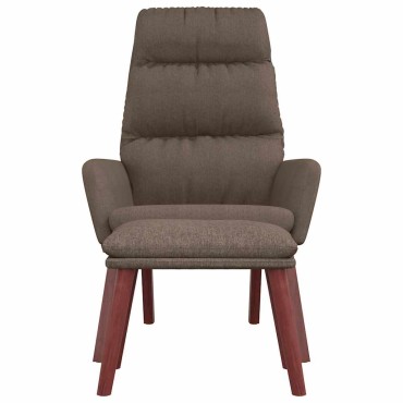 vidaXL Πολυθρόνα Relax Taupe Υφασμάτινη με Σκαμπό 70x77x98cm 1 τεμ.