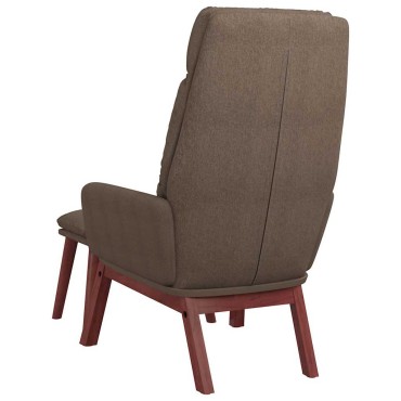 vidaXL Πολυθρόνα Relax Taupe Υφασμάτινη με Σκαμπό 70x77x98cm 1 τεμ.