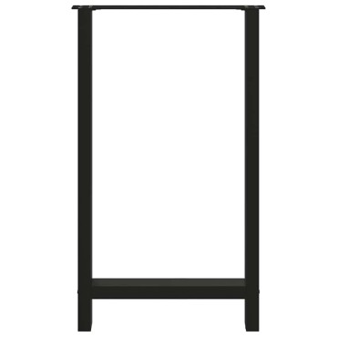 vidaXL Πόδια Τραπεζιού Μπαρ 2 τεμ. Μαύρα 60x(100-101)cm Ατσάλι