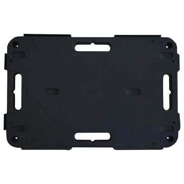 vidaXL Τρόλεϊ Μεταφοράς 3 Τεμ. Μαύρα 58 x 38 x 12 εκ. Πολυπροπυλένιο