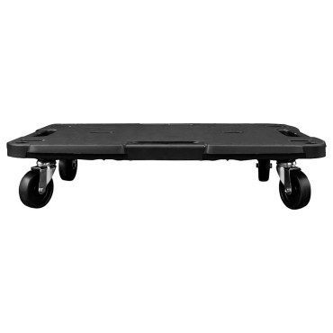 vidaXL Τρόλεϊ Μεταφοράς 3 Τεμ. Μαύρα 58 x 38 x 12 εκ. Πολυπροπυλένιο