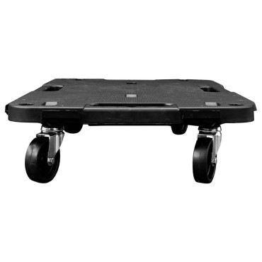 vidaXL Τρόλεϊ Μεταφοράς 3 Τεμ. Μαύρα 58 x 38 x 12 εκ. Πολυπροπυλένιο