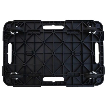 vidaXL Τρόλεϊ Μεταφοράς 3 Τεμ. Μαύρα 58 x 38 x 12 εκ. Πολυπροπυλένιο