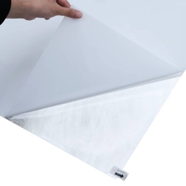 vidaXL Μεμβράνη Παραθύρου Αντιστ. Αμμοβ. Λευκό 60x1000 εκ PVC