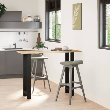 vidaXL Πόδια Τραπεζιού Μπαρ 2 τεμ. Μαύρα 50x(100-101)cm Ατσάλι