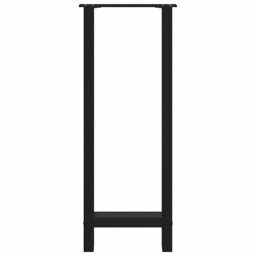vidaXL Πόδια Τραπεζιού Μπαρ 2 τεμ. Μαύρα 50x(100-101)cm Ατσάλι