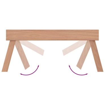 vidaXL Δίσκος Πτυσσόμενος 55x35x25cm από Μασίφ Ξύλο Teak 1 τεμ.
