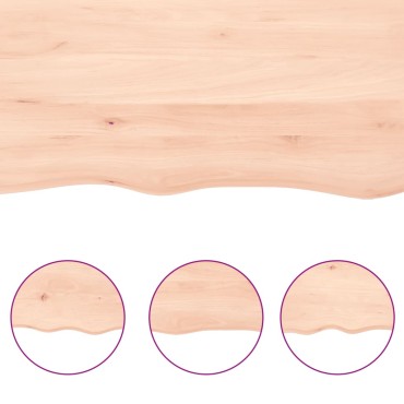 vidaXL Πάγκος Μπάνιου 100x40x(2-6) εκ. από Ακατέργαστο Μασίφ Ξύλο
