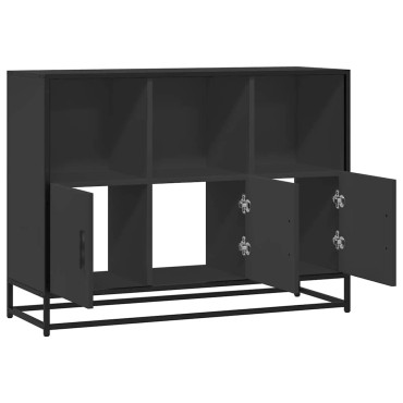 vidaXL Μπουφές Μαύρος 100x35x76cm από Επεξεργασμένο Ξύλο 1 τεμ.