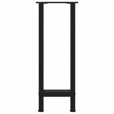 vidaXL Πόδια Κονσόλας 2 τεμ. Μαύρα 28x(72-73)cm Ατσάλι